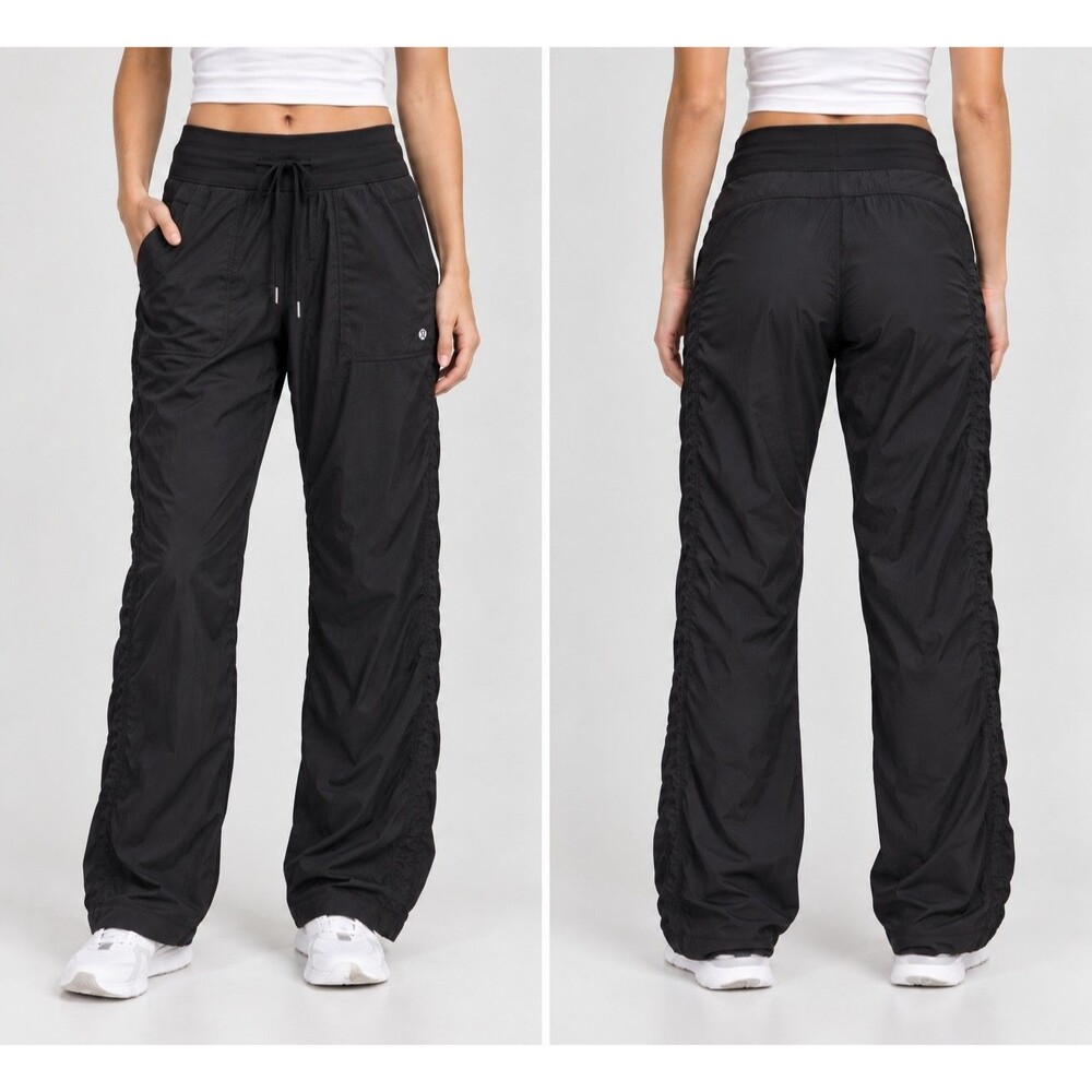 Lululemon Dance Studio Pants Women's 2 Black Lightweight Drawstring Athletic